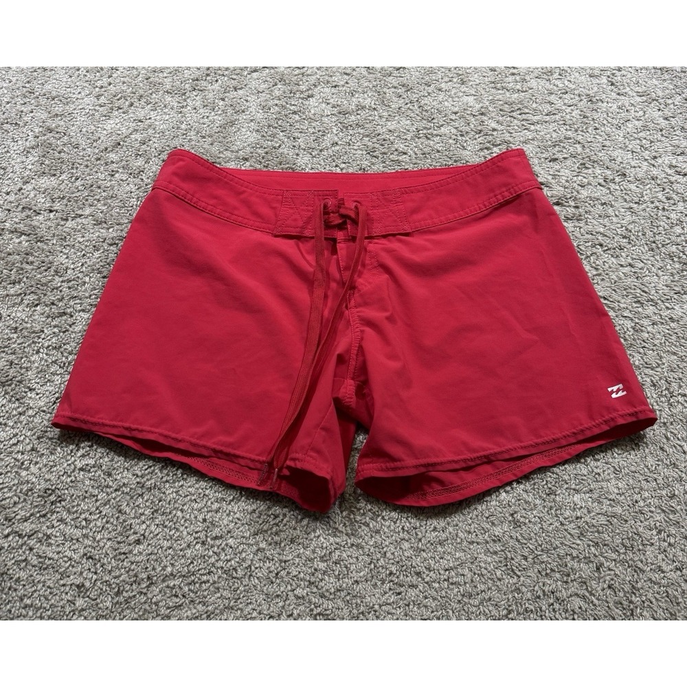 Women's Billabong Pink Red Boardshorts Beach Surf Shorts Ocean Vacation Summer M